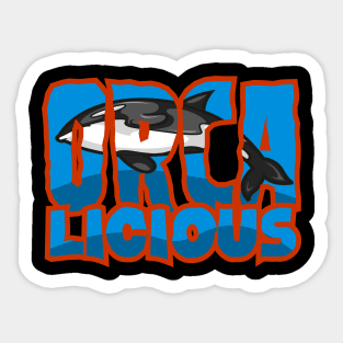 Orca Licious Killer Whale Gift Birthday Shirt Sticker